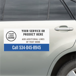 Magnet Pour Voiture Logo personnalisé bleu et blanc voiture de service