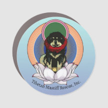Magnet de voiture ronde du logo de la fleur Mastif
