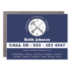 Marine Blue Construction Handyman Monogram Logo