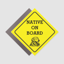 "Native On Board" Golden Retriever