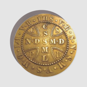 Magnet Pour Voiture Original Back of St Benedict Medal