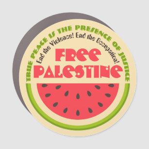 Magnet Pour Voiture Paix de Watermelon Free Palestine