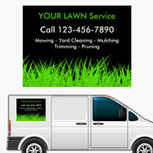 Panneau publicitaire pour service de jardinage sur