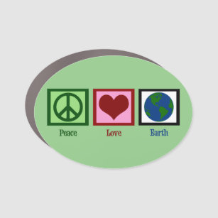 Magnet Pour Voiture Peace Love Earth écologiste