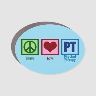Magnet Pour Voiture Peace Love Physical Therapy PT
