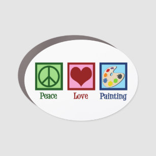 Magnet Pour Voiture Peintre de paix amoureuse