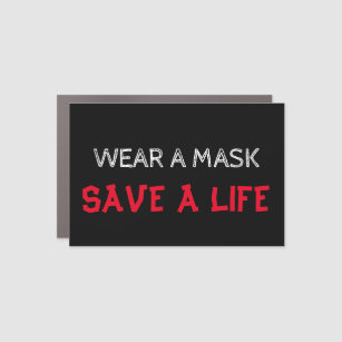 Magnet Pour Voiture Porter un masque, sauver la vie