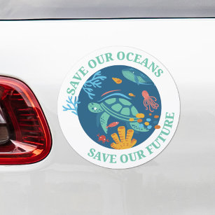 Magnet Pour Voiture Sauvez nos océans et notre futur Jour des terres d