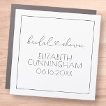 Magnet Pour Voiture Simple minimaliste Élégant Fête des mariées Coeur<br><div class="desc">Ce design simple et moderne est composé de sans serif et de typographie cursive ludique avec des coeurs de doodle. Parfait pour les mariages de la douche nuptiale faveurs.</div>