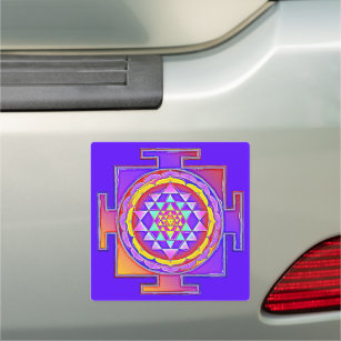 Magnet Pour Voiture Sri Yantra - Symbole hindouiste Design 1