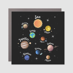 Magnet Pour Voiture Système solaire Planètes Enfants Connaissances Esp