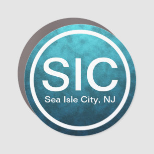 Magnet Pour Voiture Tag SIC NJ Sea Isle City New Jersey Beach 