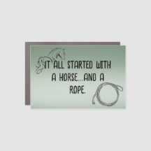 tout a commencé avec un cheval et une corde...