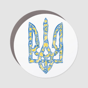 Magnet Pour Voiture trident de l'emblème national ukrainien tryzub eth