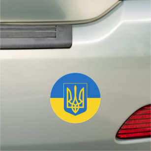 Magnet Pour Voiture Ukraine Drapeau trident bleu jaune ukrainien
