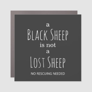 Magnet Pour Voiture Un mouton noir n'est pas un mouton perdu Pas de Se