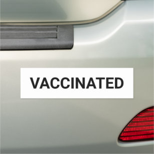 Magnet Pour Voiture Vacciné, noir blanc personnalisable