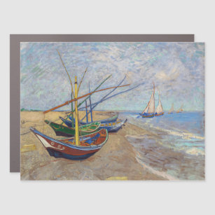 Magnet Pour Voiture Vincent van Gogh - Bateaux de pêche sur la plage