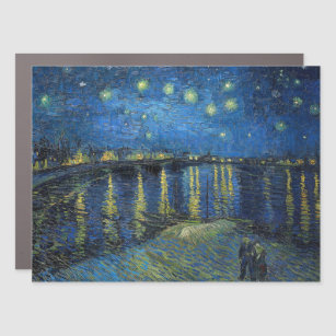 Magnet Pour Voiture Vincent van Gogh - Nuit étoilée sur le Rhône