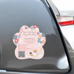 Magnet Pour Voiture Whimsical floral mignon pastel sitter chien marche<br><div class="desc">Ce charmant gardien de chiens et autocollant de randonneurs à chiens est conçu pour faire une impression charmante et professionnelle. Doté d'une illustration fantaisiste d'adorables animaux de compagnie entourés d'un design floral dynamique, l'autocollant est parfait pour promouvoir votre entreprise de soins des animaux de compagnie. La palette de couleurs pastel,...</div>