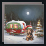 Magnet Pour Voiture Winter Dachshund Caravan Christmas Adventure<br><div class="desc">Laissez-vous tenter par la magie d'une nuit d'hiver enneigée alors qu'une caravane glisse gracieusement à travers le paysage illuminé par la lune. La beauté sereine de la neige scintillante et l'éclat enchanteur de la lune créent une scène captivante, promettant une aventure de Noël inoubliable remplie de chaleur, de joie et...</div>