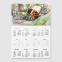 Magnet promotionnel 2024 Calendrier Papillon