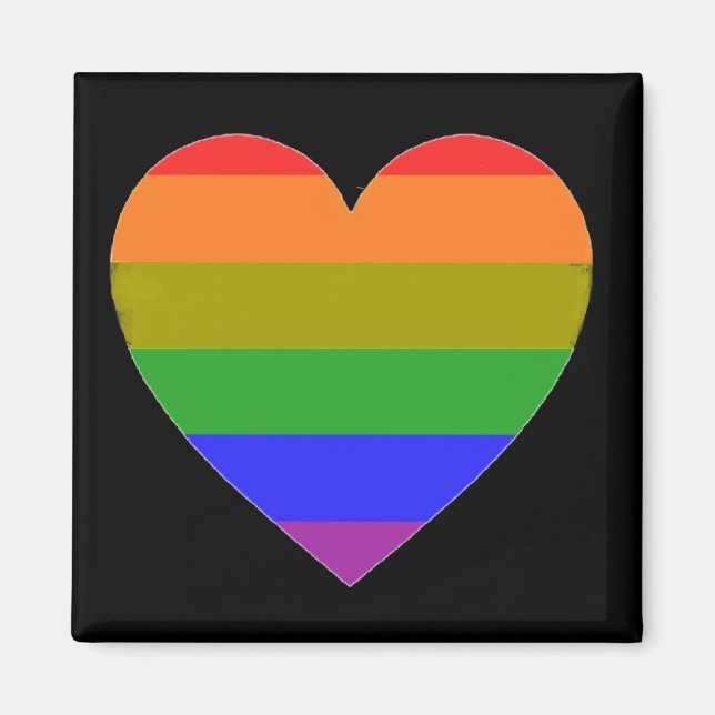 Magnet Rainbpw Coeur (Devant)