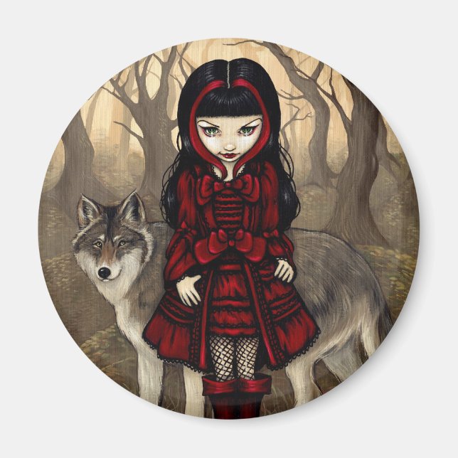 Magnet "Red Riding Hotte in Automne" (Devant)
