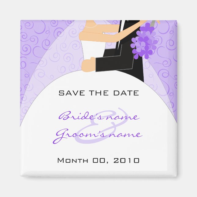 Magnet Réservez la date de mariée et de chambre (Devant)