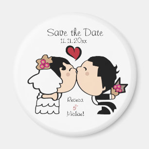 Magnet Réservez la date de mariée et de chambre