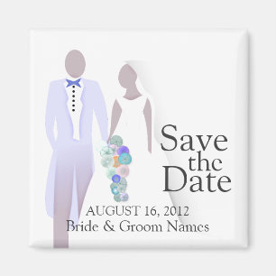 Magnet Réservez la date Mariage Couple Clipart