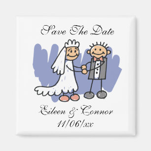 Magnet Réservez la date Nom personnalisé de la cha