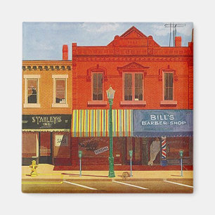 Magnet ~ RETRO Mid-Century VILLE STORE-FRONTS