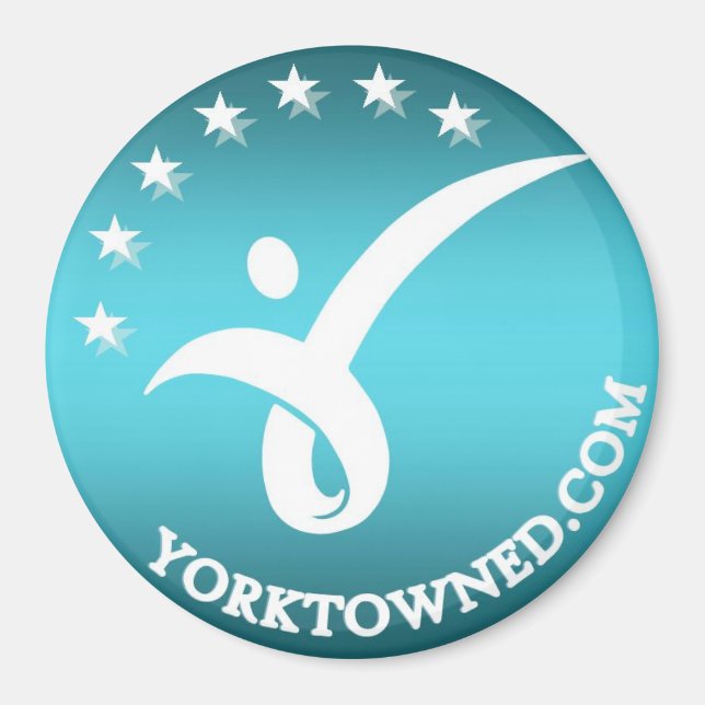 Magnet rond de 3 pouces - Yorktown Education (Devant)