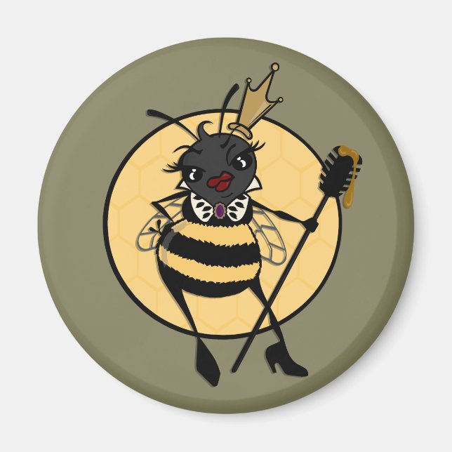 MAGNET ROND DE LA REINE CUITE (Devant)