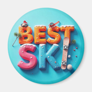 Magnet Rond Frigo – Design Unique - BEST SKI