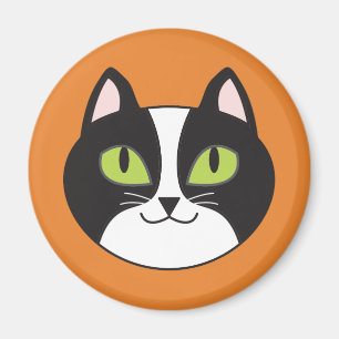 Magnet rond Tuxedo Chat