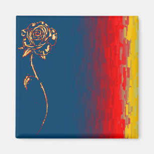Magnet Rose Abstrait