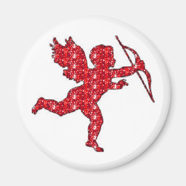 Magnet rouge cupide (Devant)