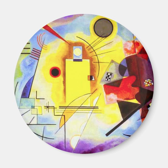 Magnet rouge jaune Kandinsky (Devant)