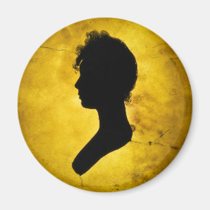 magnet "Silhouette femme sur or"