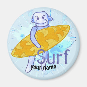 Magnet Singe Chaussette Surfeur