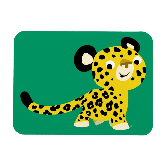 Magnet souple Leopard doux en dessin (Horizontal)