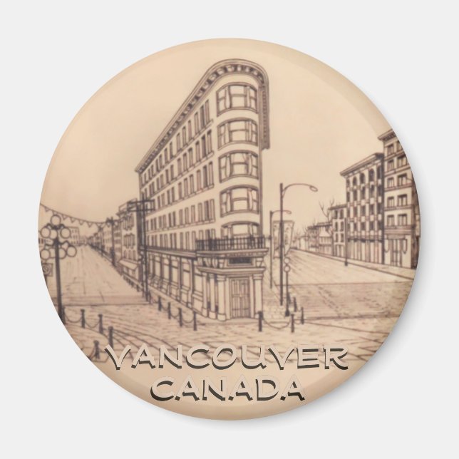 Magnet Souvenir Magnet de Vancouver Boutons et cad (Devant)