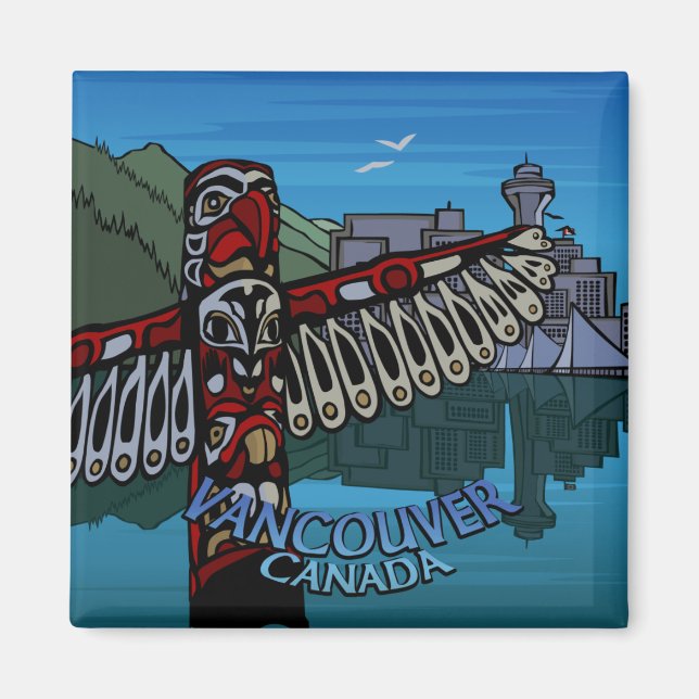 Magnet Souvenir Magnet de Vancouver Boutons et cad (Devant)