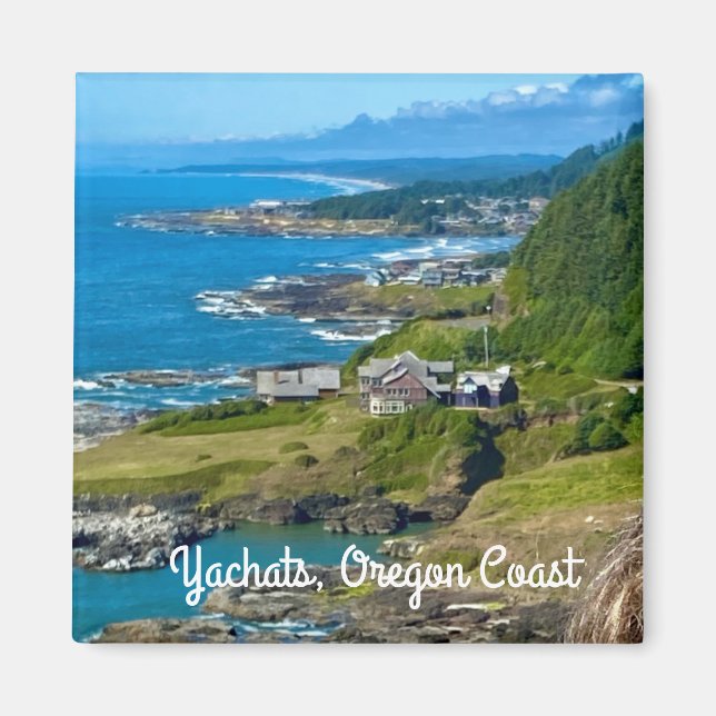 Magnet souvenir : Yachat, Côte de l'Oregon (Devant)