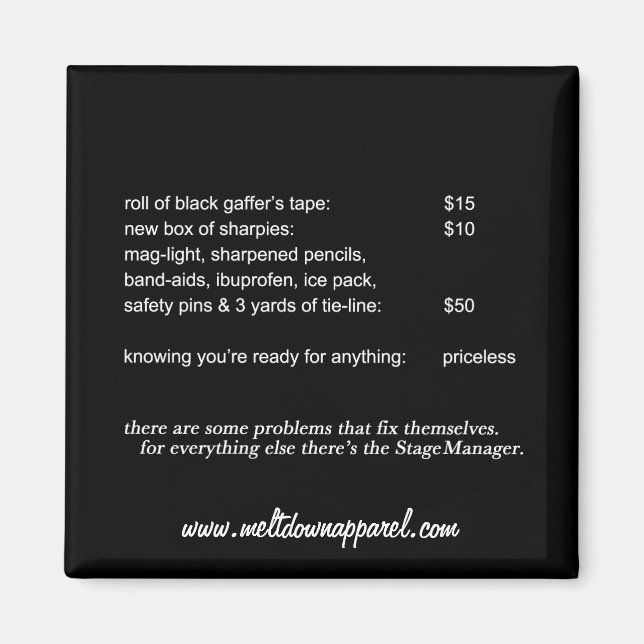 Magnet Stage Manager (noir) (Devant)