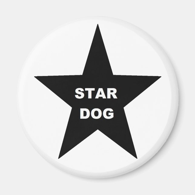 Magnet Star Dog sur Black Star (Devant)