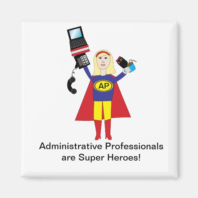 Magnet Super Hero Professionnel d'administration (Devant)