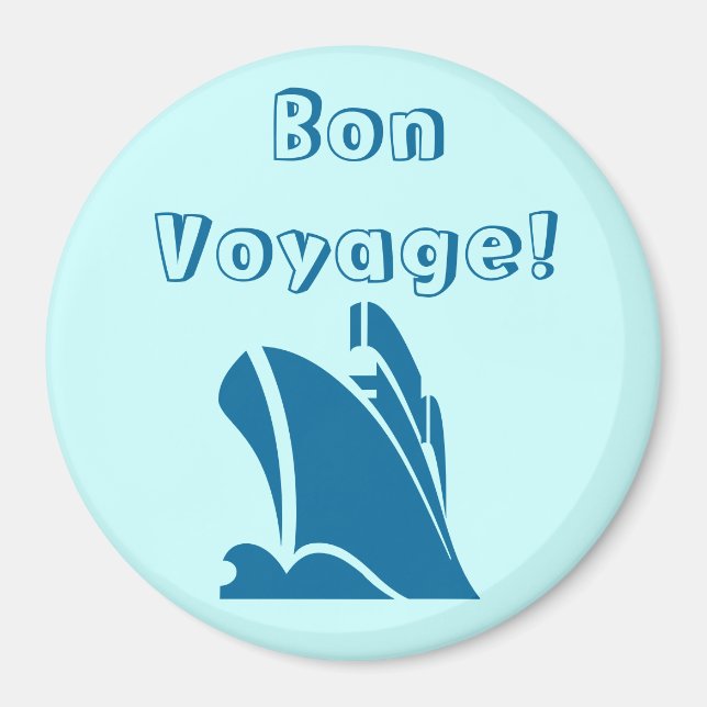 Magnet turquoise Bon Voyage (Devant)